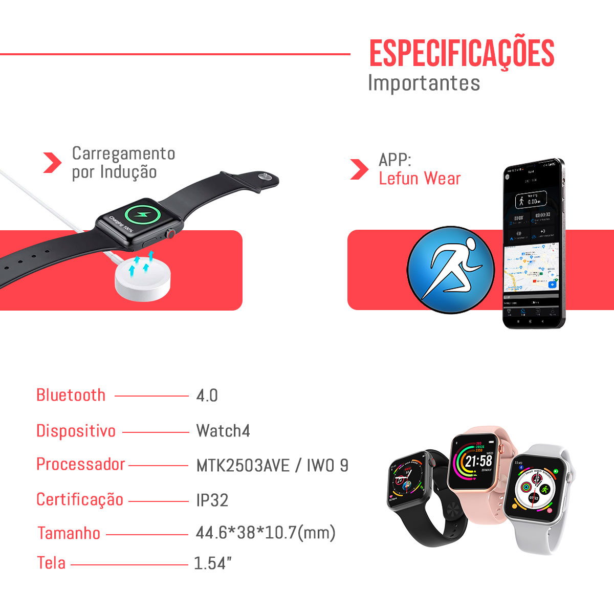 Relógio Smartwatch Inteligente Iwo 9 Gps Bluetooth Android - Supreo